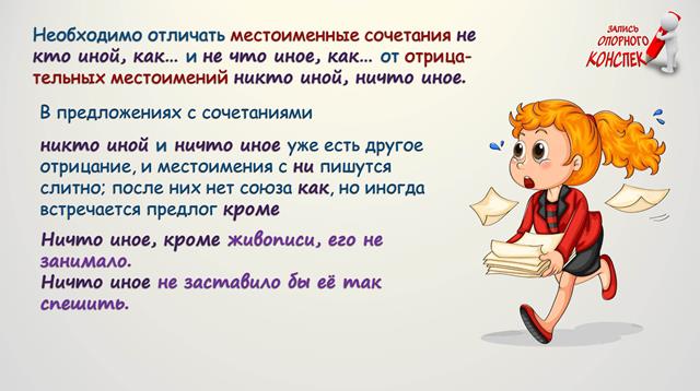 Отрицательные и неопределенные местоимения